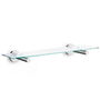 Zack Estante Baño 50X12 Scala Cristal Acero HIGH GLOSS POLISH Altura 6 cm